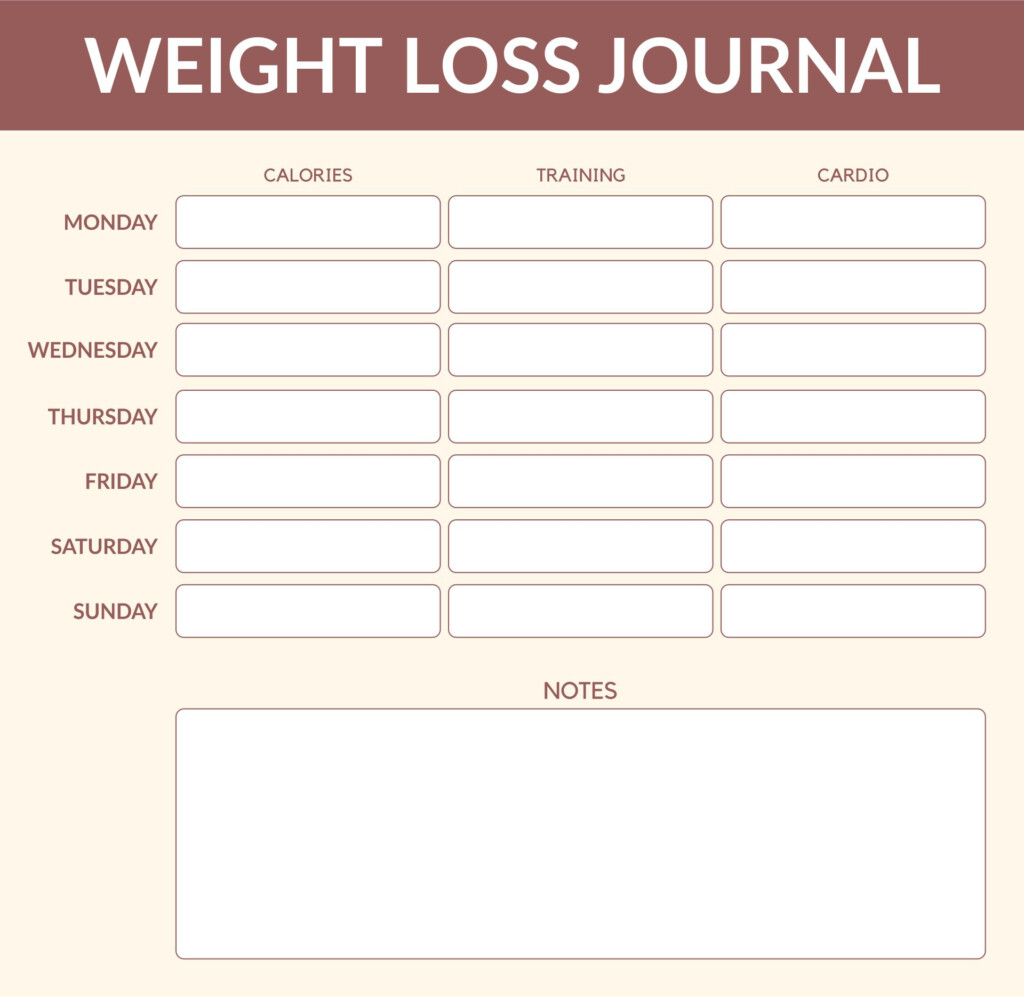 Weight Loss Journal Template 10 Free PDF Printables Printablee